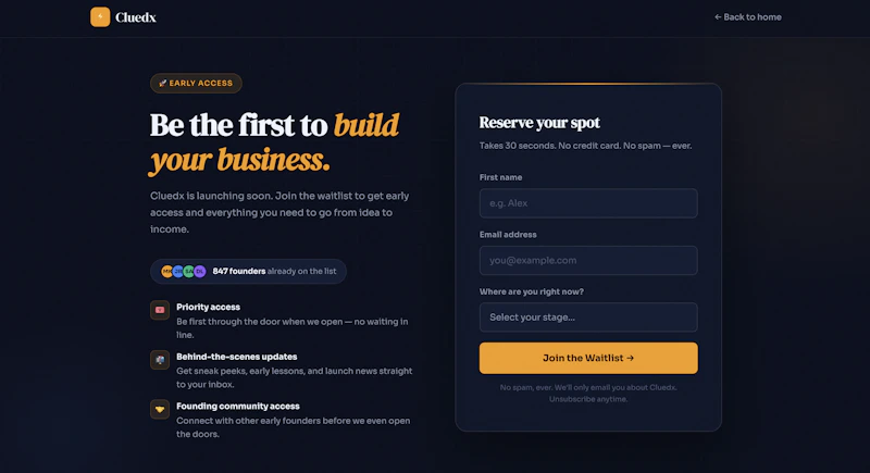 Cluedx — Build Your Business From Zero screenshot 3