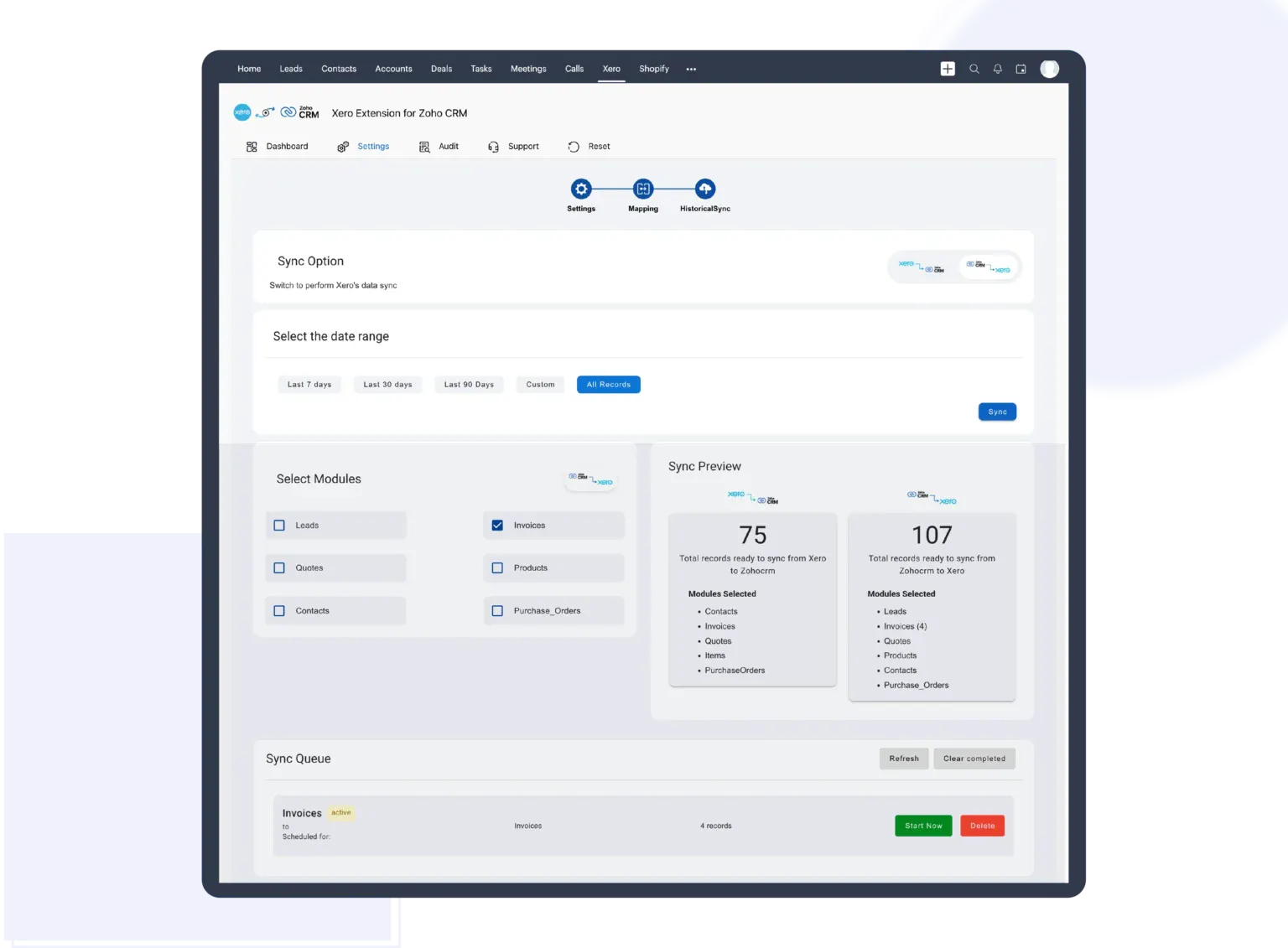 Xero Integration for Zoho CRM screenshot 3