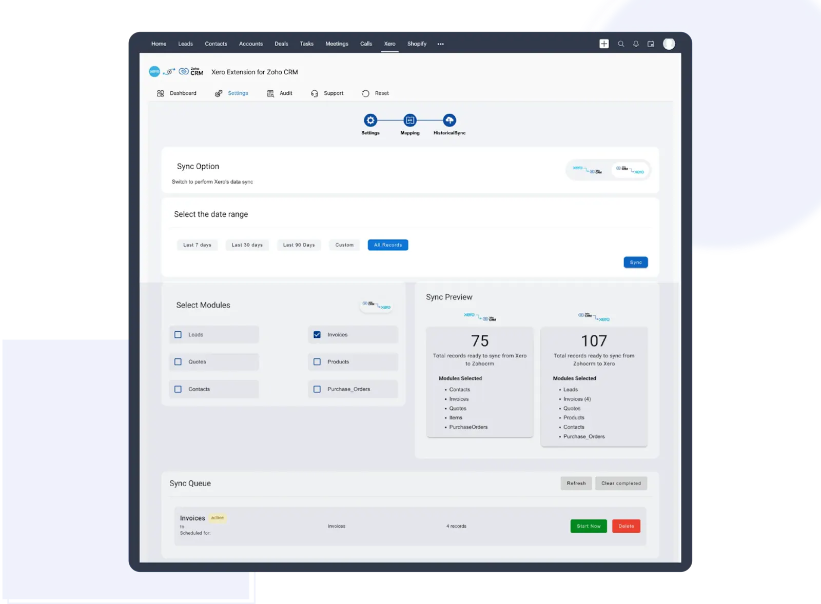 Xero Integration for Zoho CRM screenshot 4