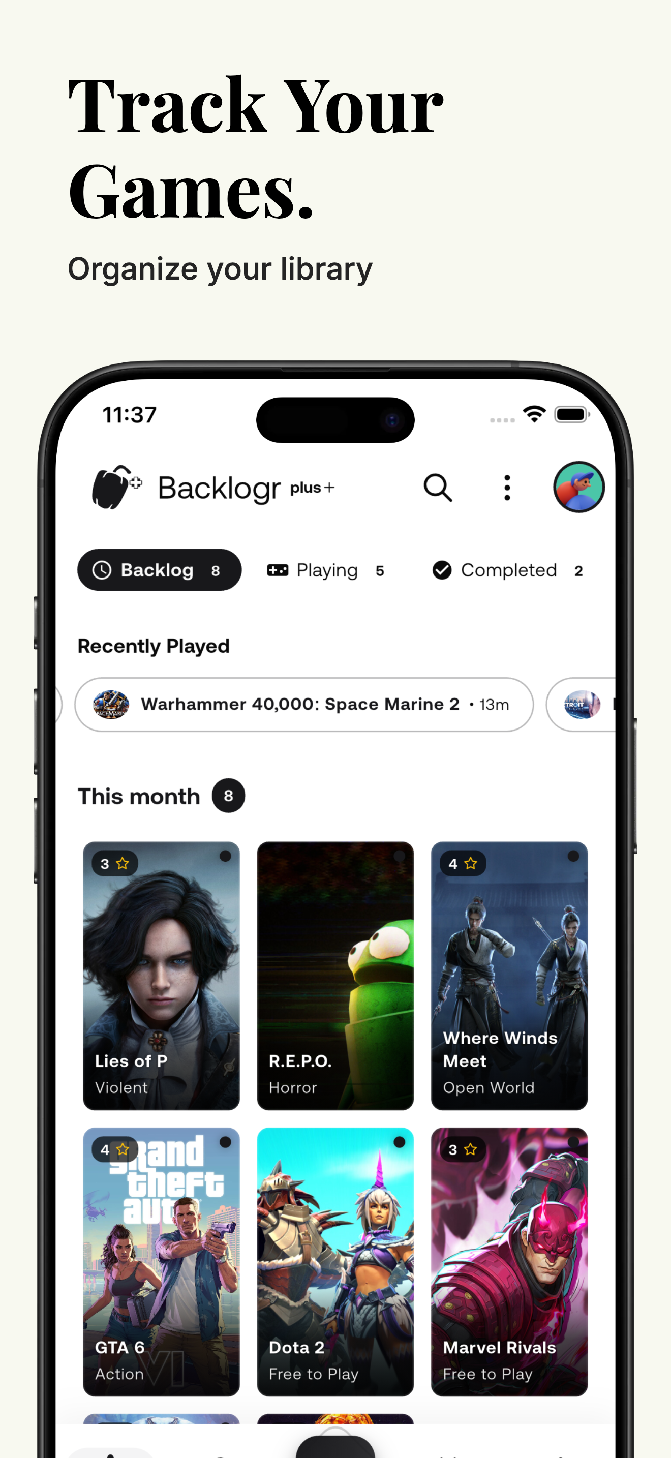 Backlogr - Track Your Games