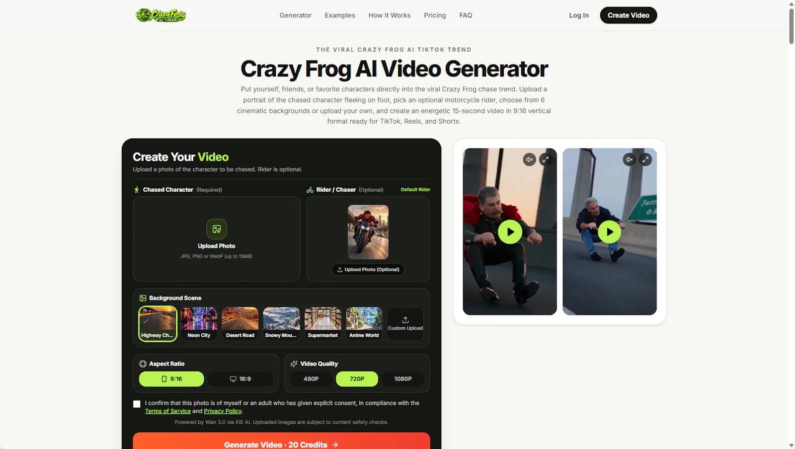 Crazy Frog AI Trend Video Generator screenshot 1