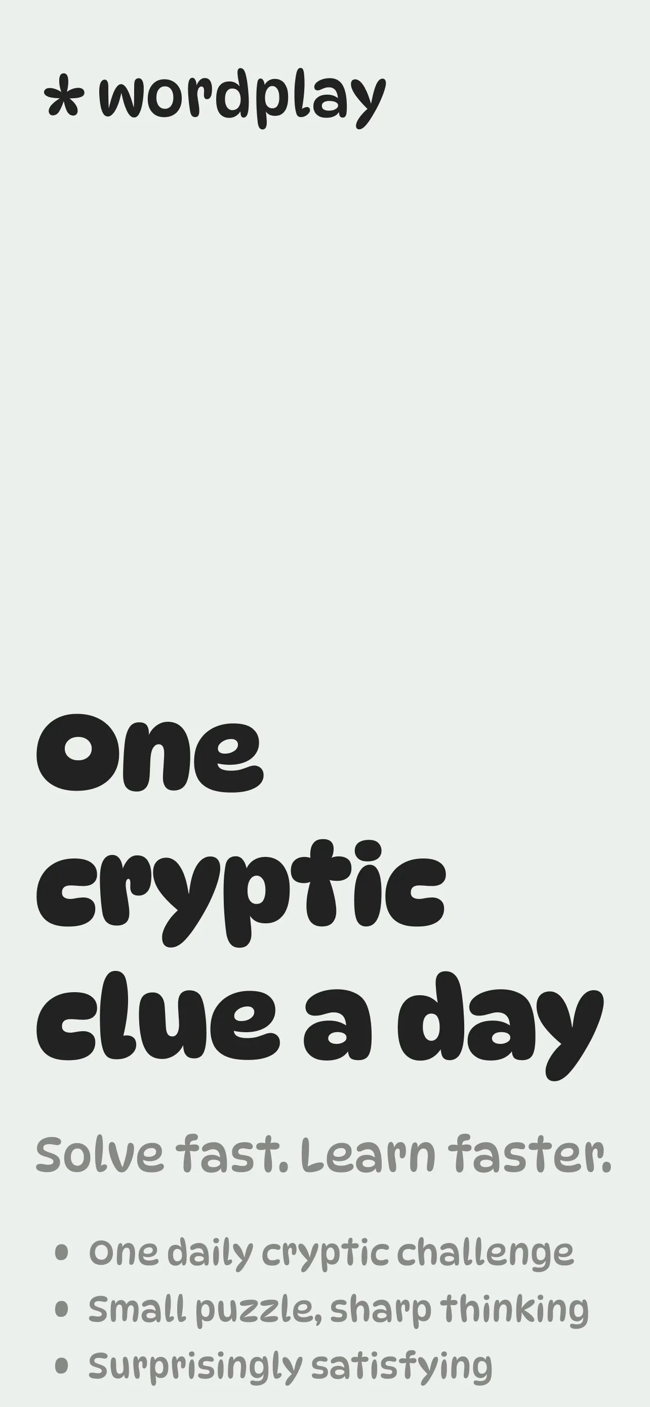 minute cryptic • wordplay - Main product screenshot demonstrating key features and user interface