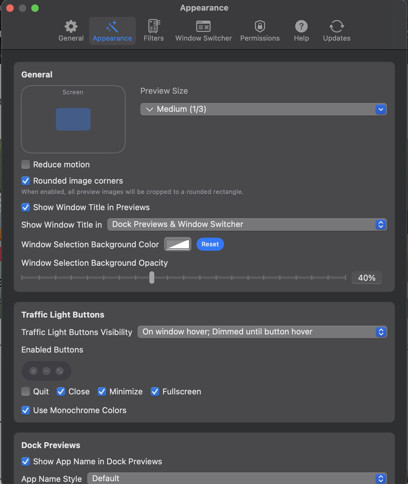 Rıhtım - MacOS için Pencere Gözme ve Alt-Sab işlevselliği medya 6