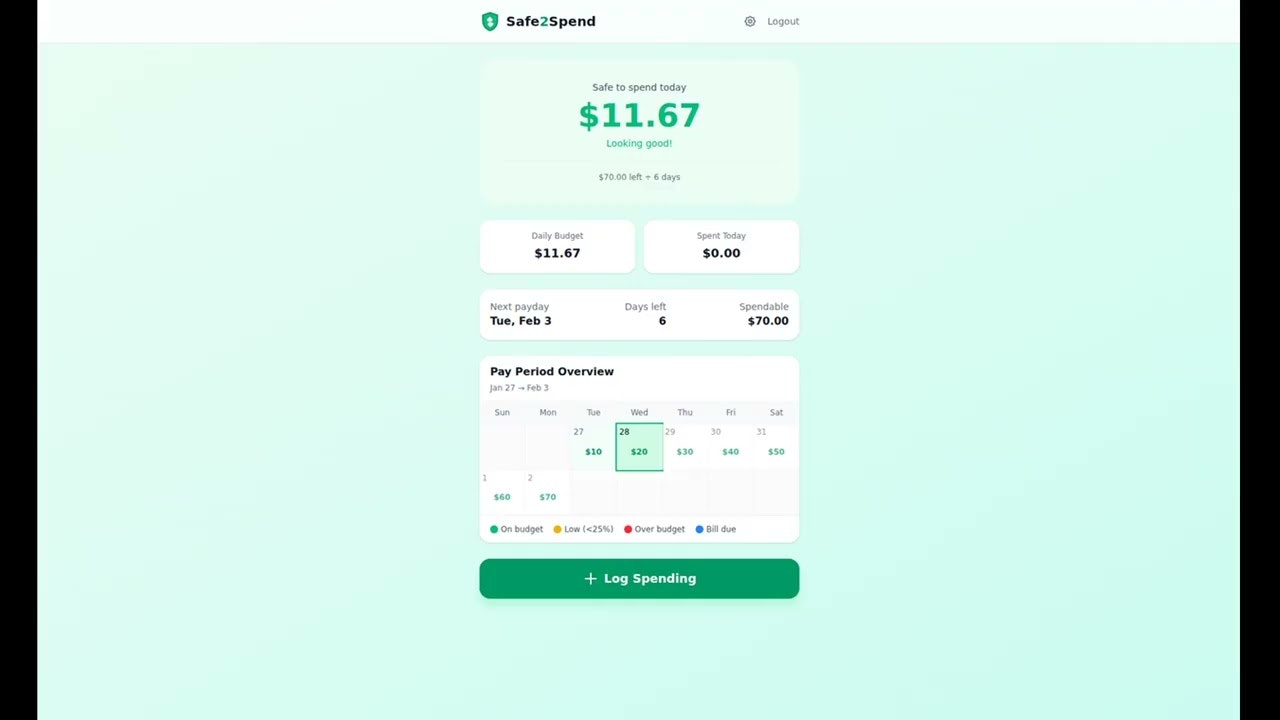 Safe2Spend gallery image