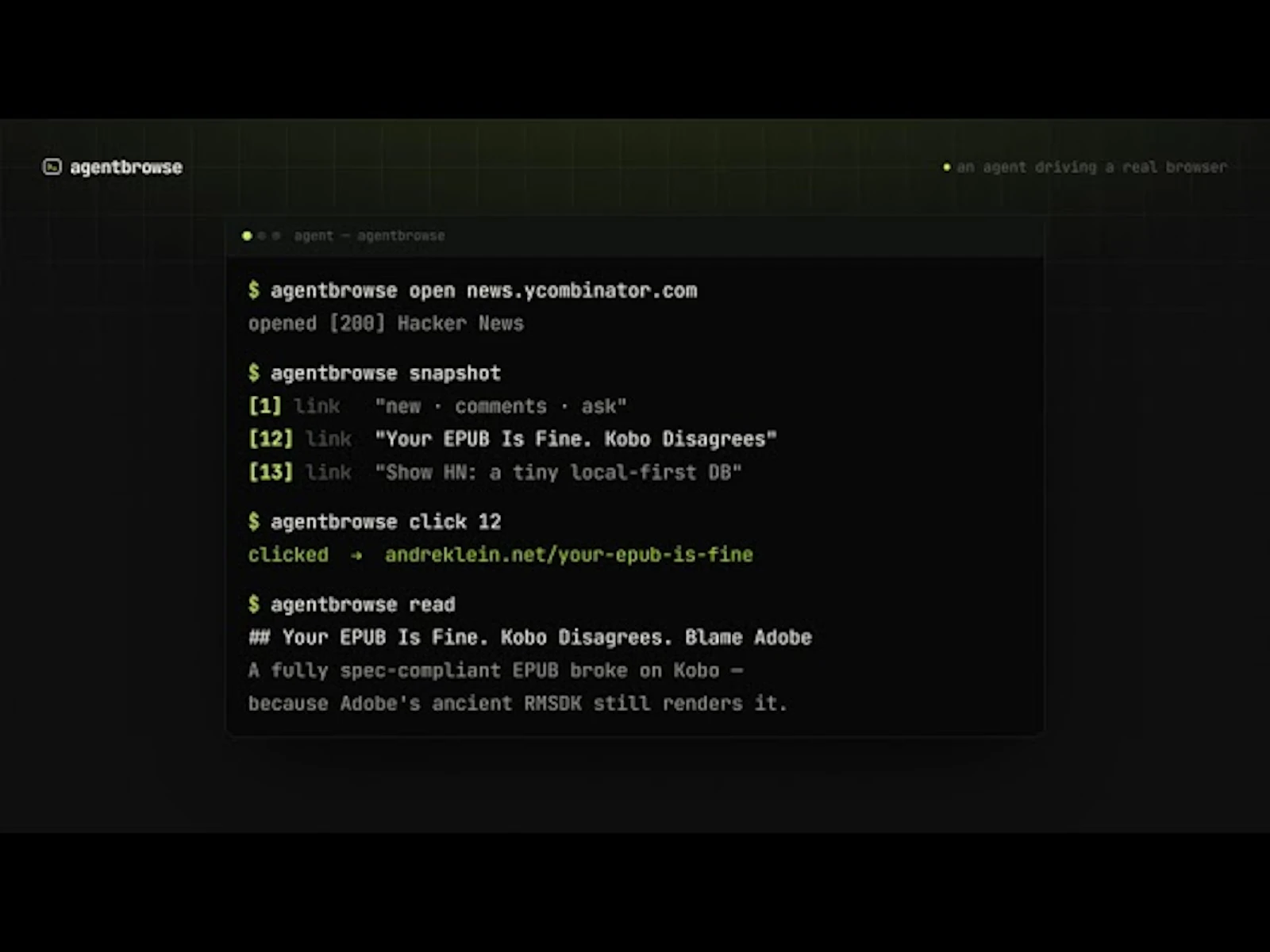 agentbrowse screenshot 1 (video preview)