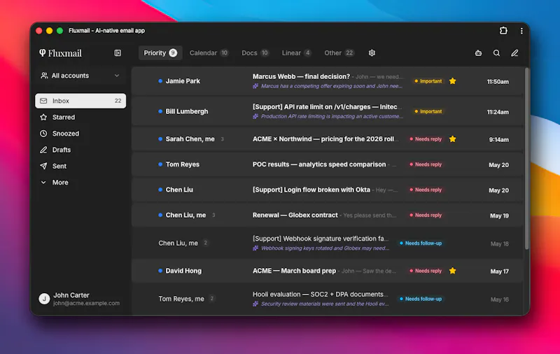 Fluxmail screenshot 4