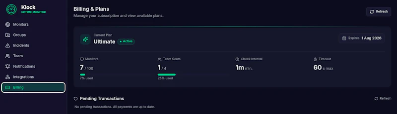 Klock - Uptime Monitor screenshot 6
