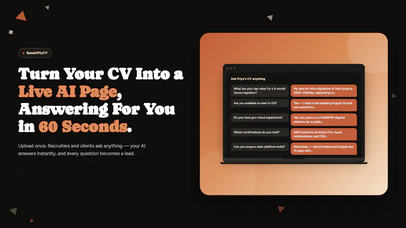 Speak2MyCV screenshot 2