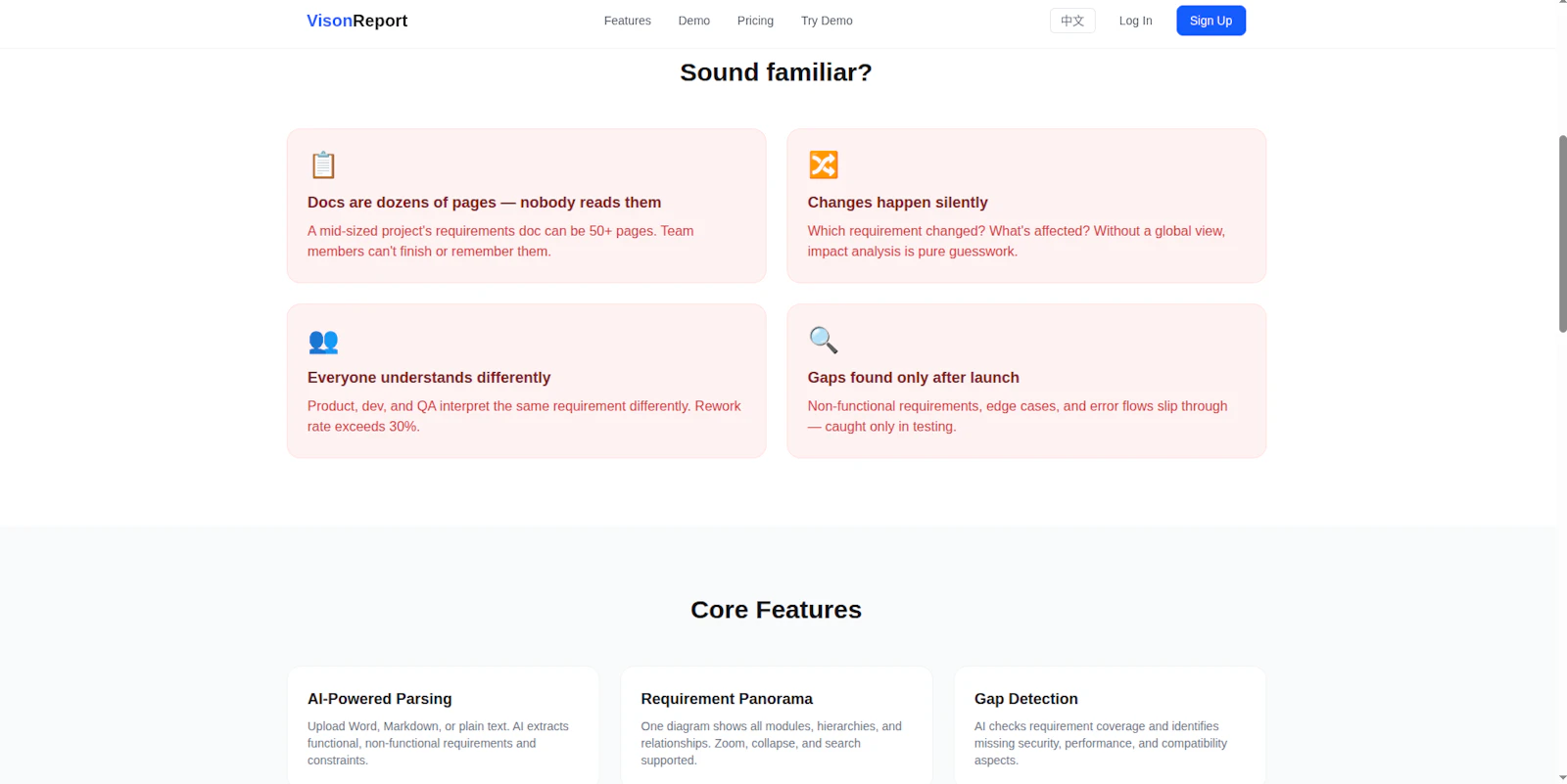 VisonReport  screenshot 2