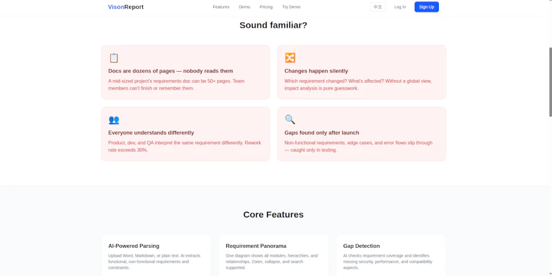 VisonReport  screenshot 2