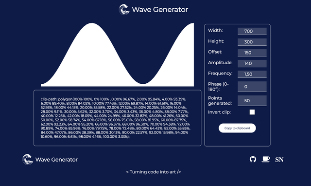 startuptile Wave Generator-CSS Clip path for containers