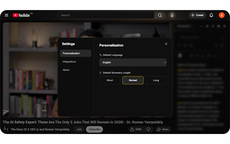 AI Summary: YouTube Summarizer with AI screenshot 5