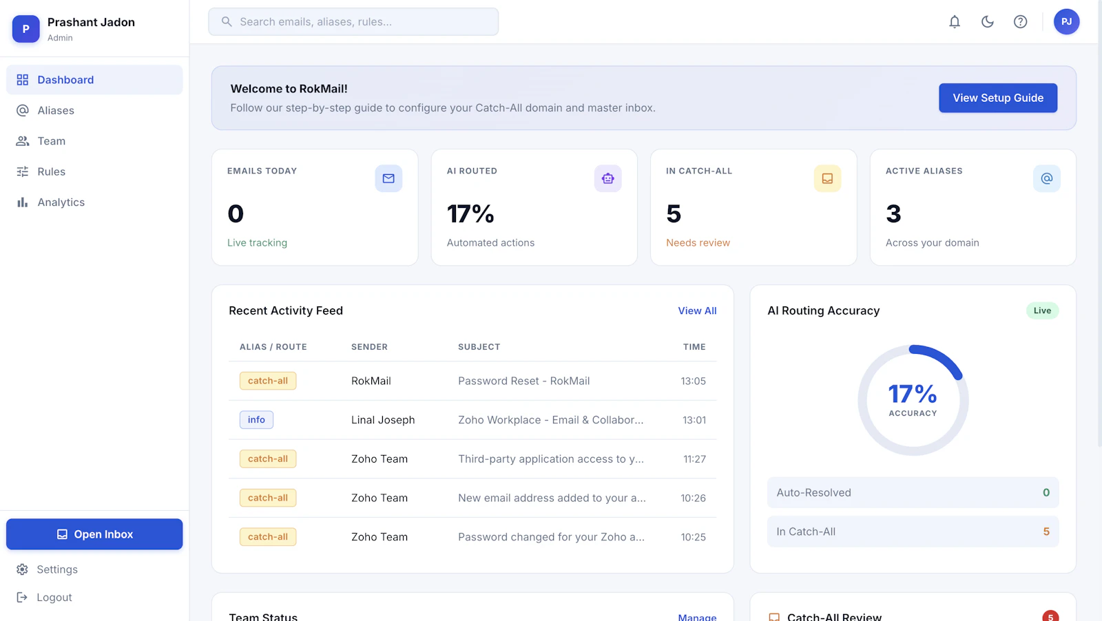 RokMail screenshot 2