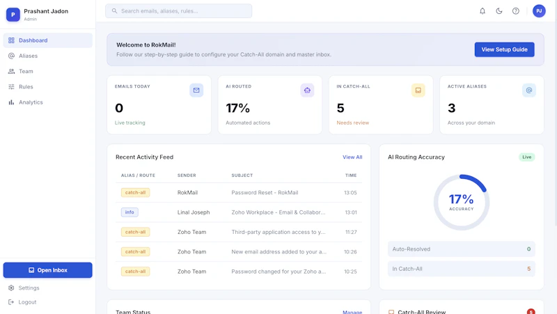 RokMail screenshot 2