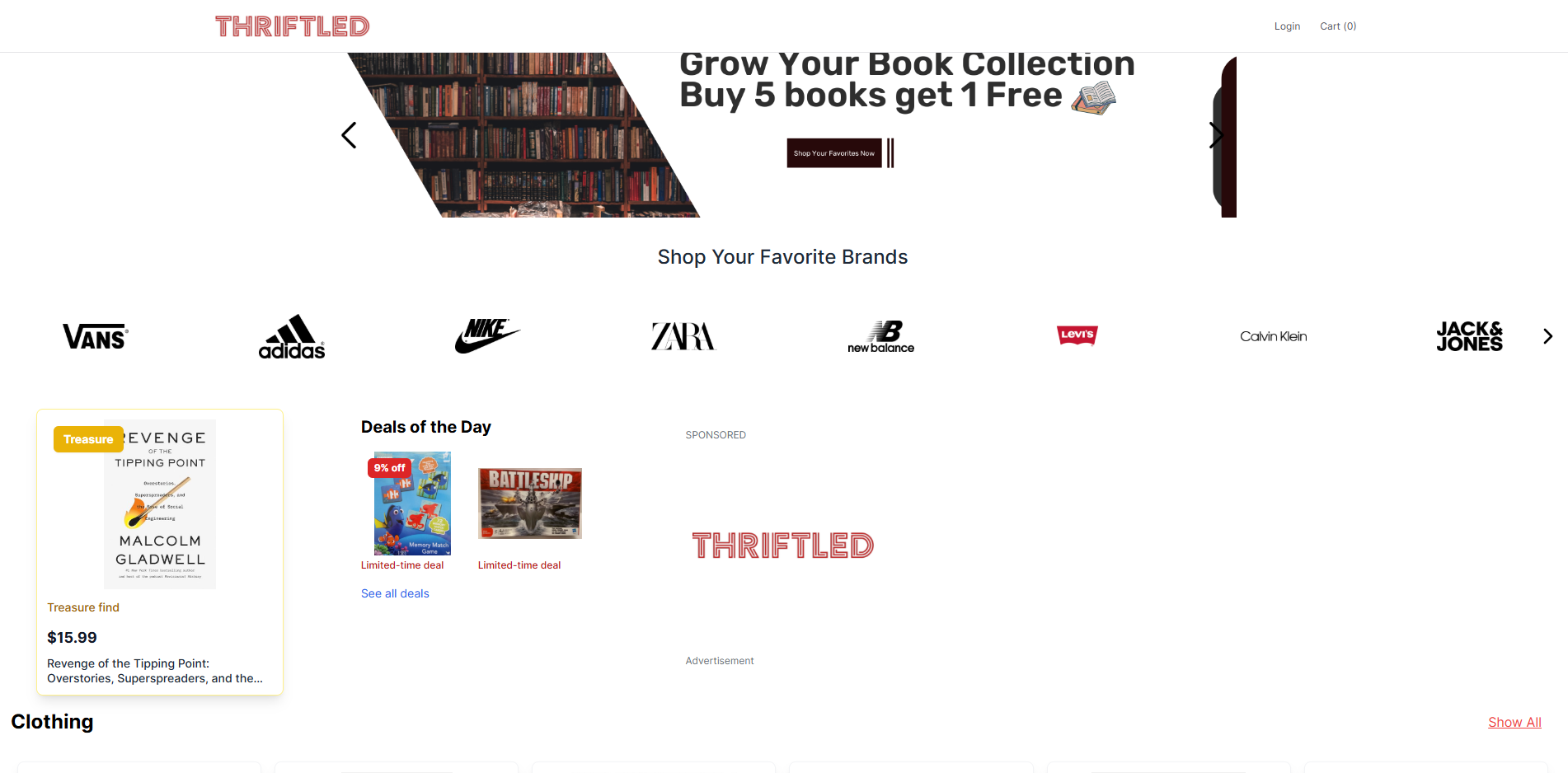 Thriftled.com - Il tuo mercato per beni di seconda qualità di qualità media 1