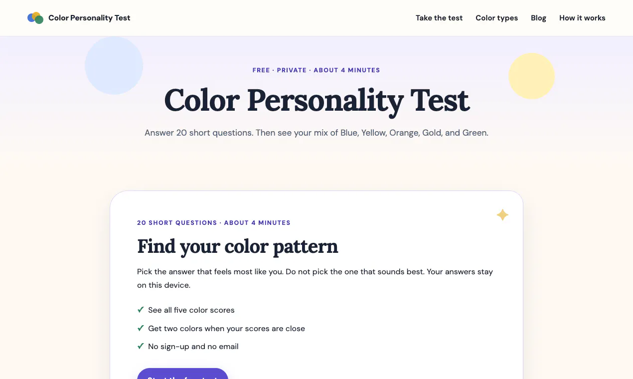 Color Personality Test gallery image