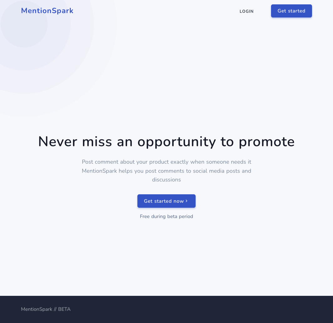 MentionSpark - Main product screenshot demonstrating key features and user interface
