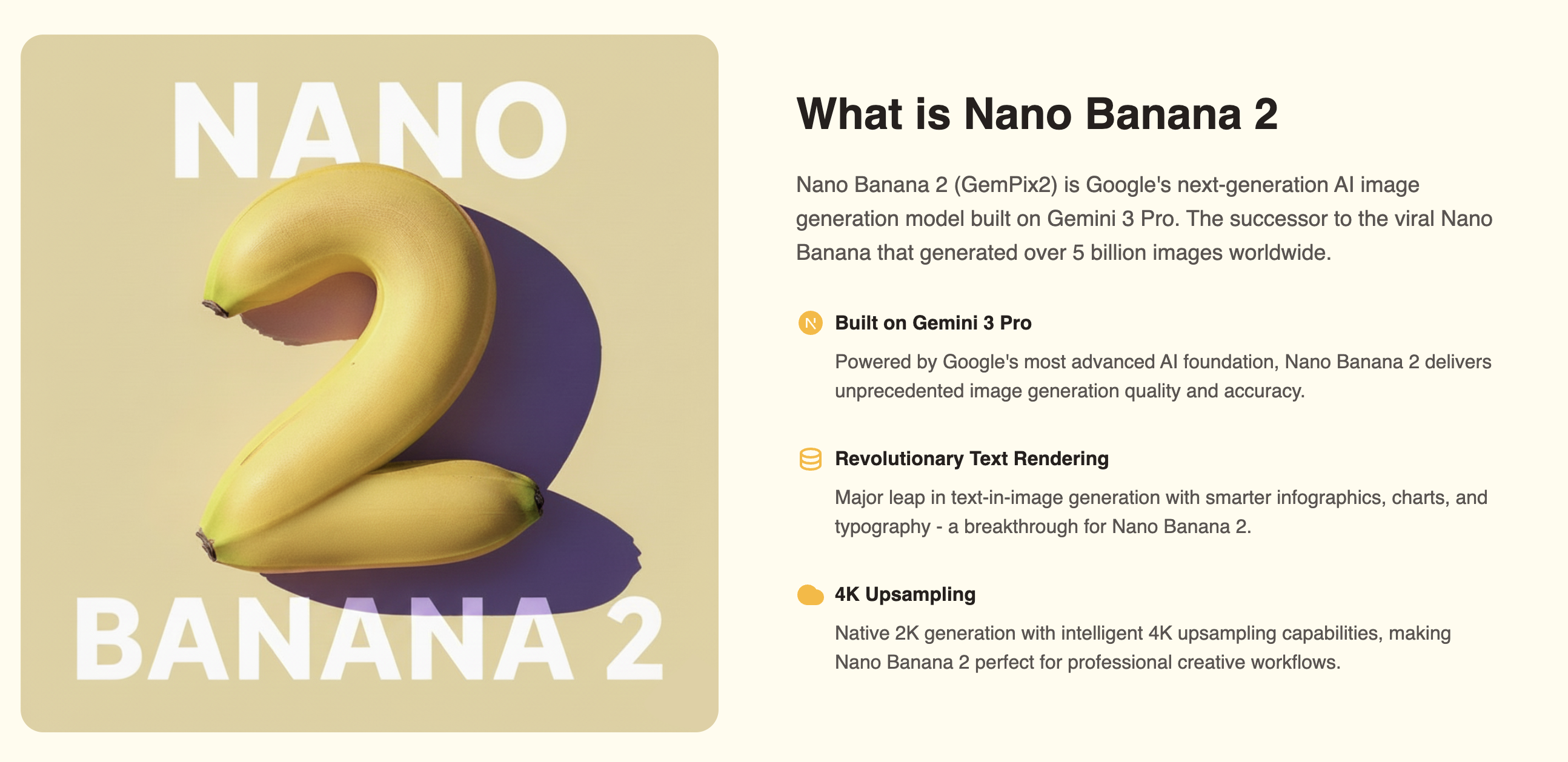 Nano Banana 2 - Main screenshot showing features and interface