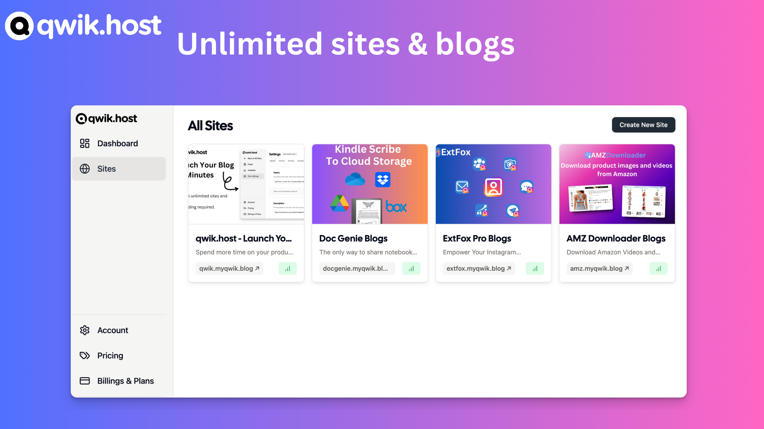 Mídia 3 de qwik.host - Lançar o blog da sua empresa em minutos