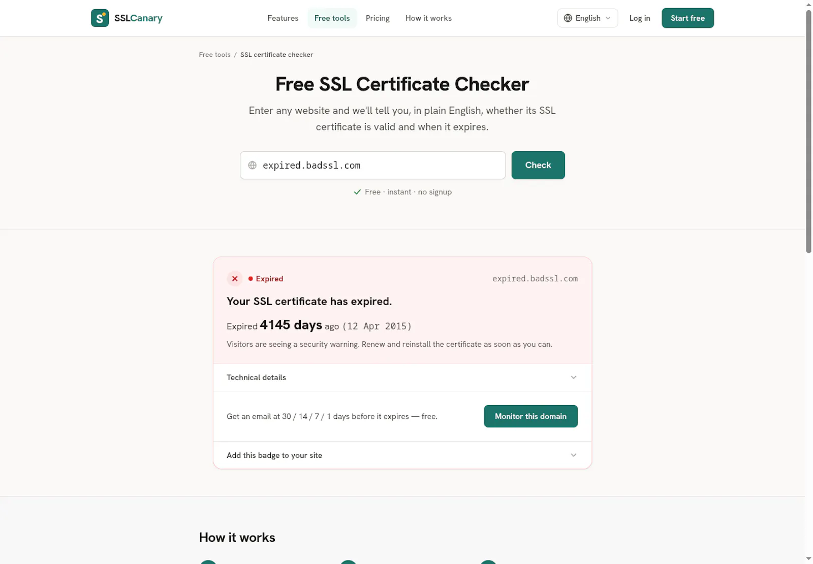 SSLCanary screenshot 3