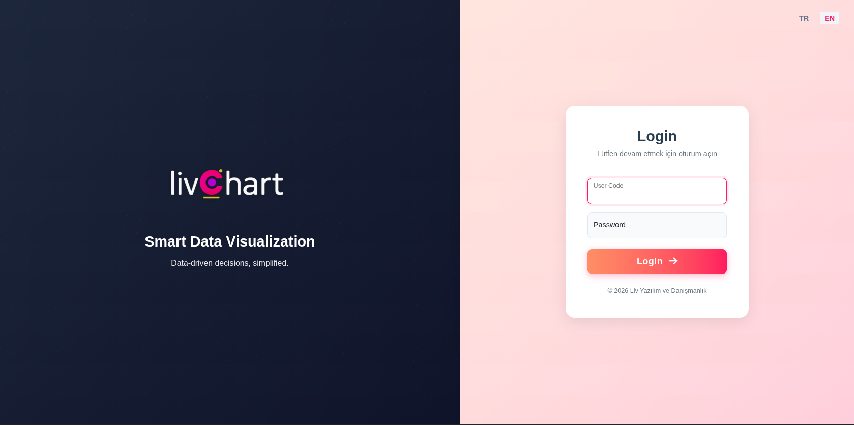 LivChart - Main product screenshot demonstrating key features and user interface