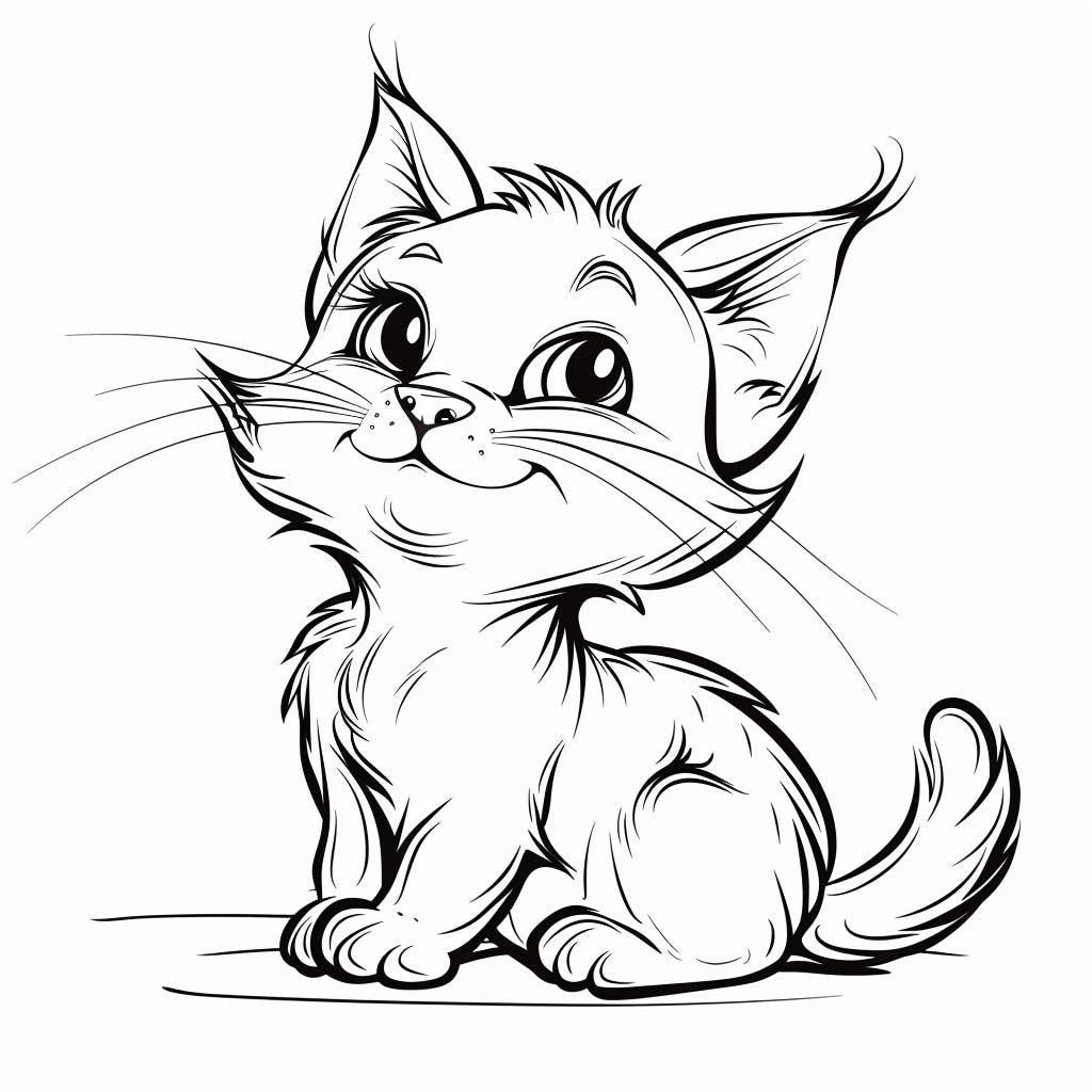 Cat Coloring Page media 1