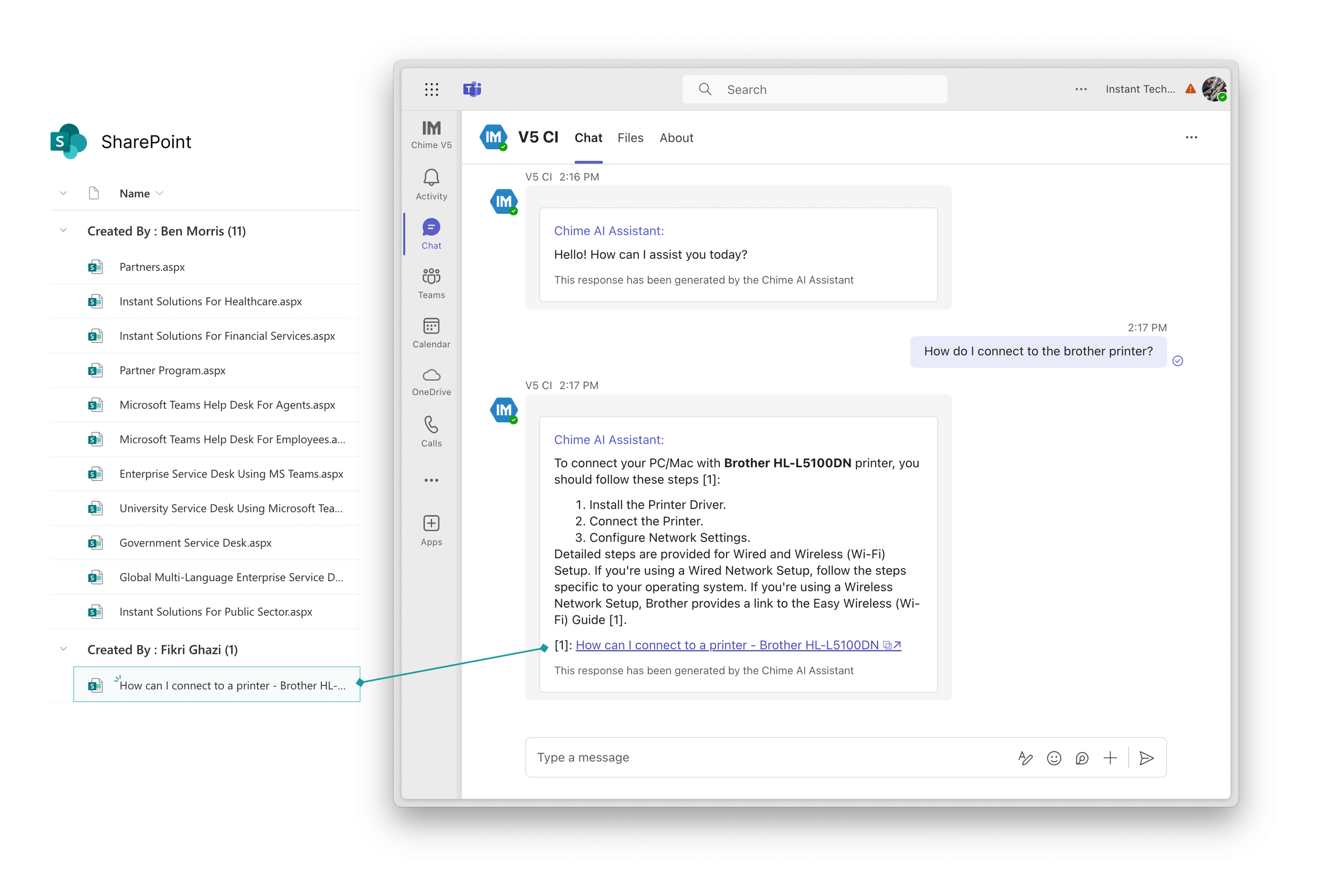 Chime v5 - การสนับสนุนด้านไอทีของทีมรวมกับ AI และตัวแทนสด media 4