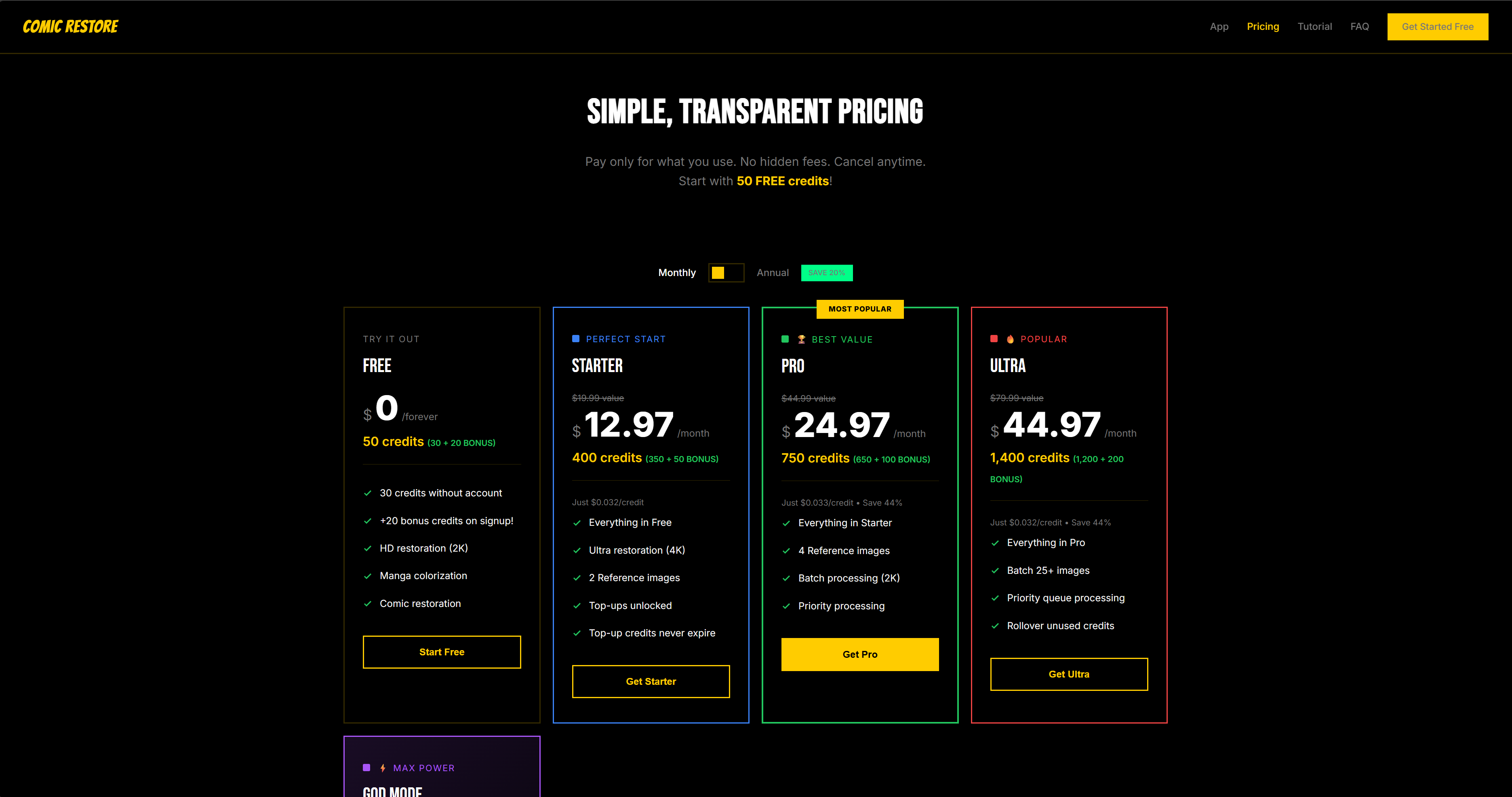 Comic Restore - Screenshot 5 showing product features and functionality