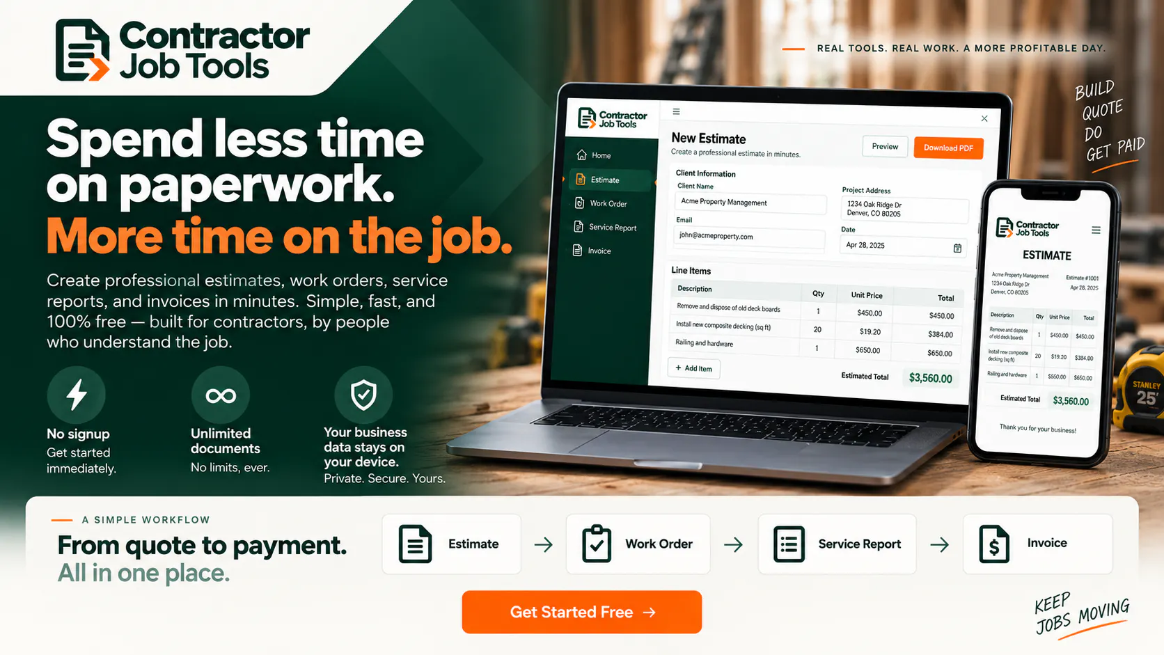 Contractor Job Tools gallery image