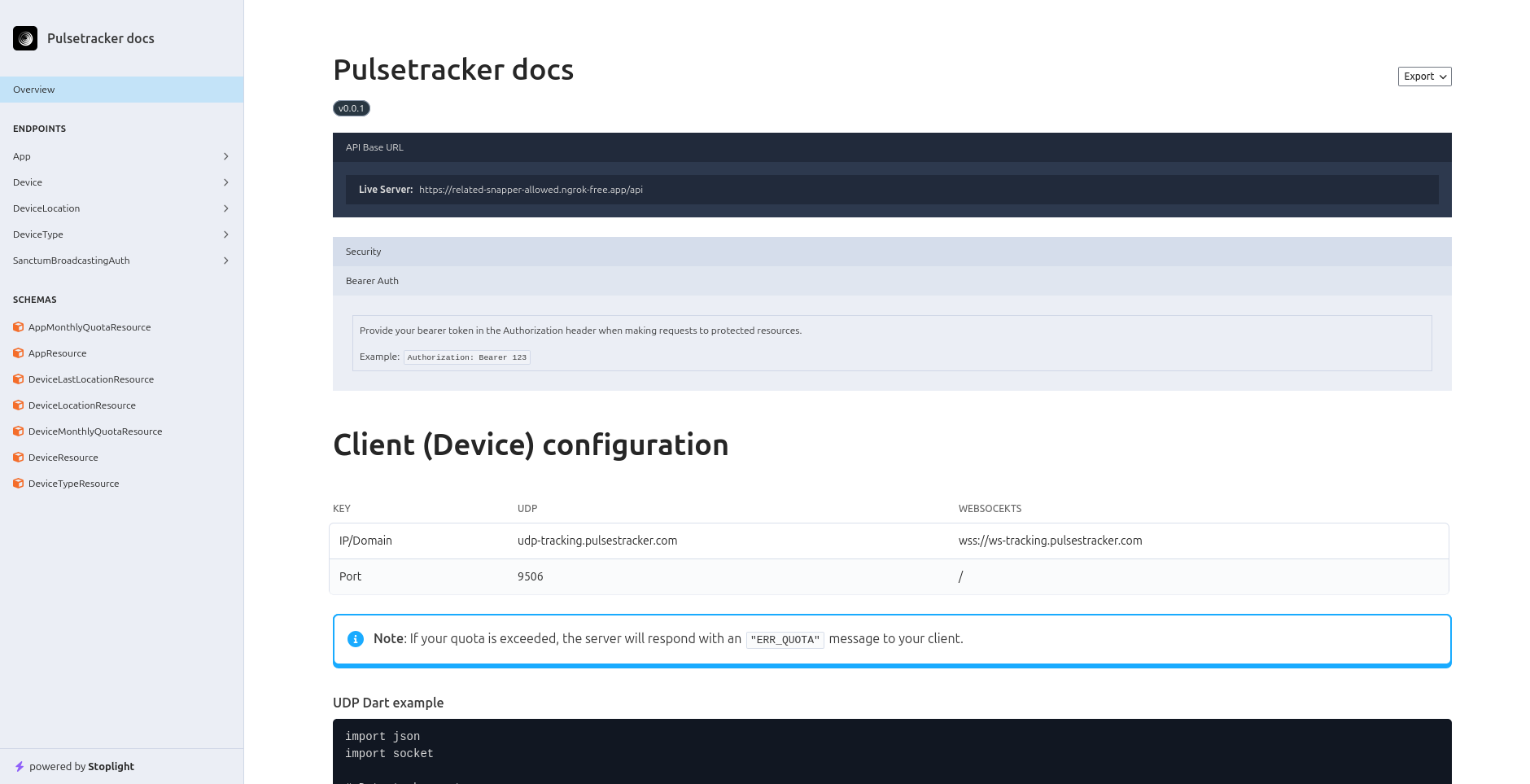 Pulsetracker - Backend-Service für Entwickler im Echtzeit-Standortverfolgung von Standortverfolgung Medien 8