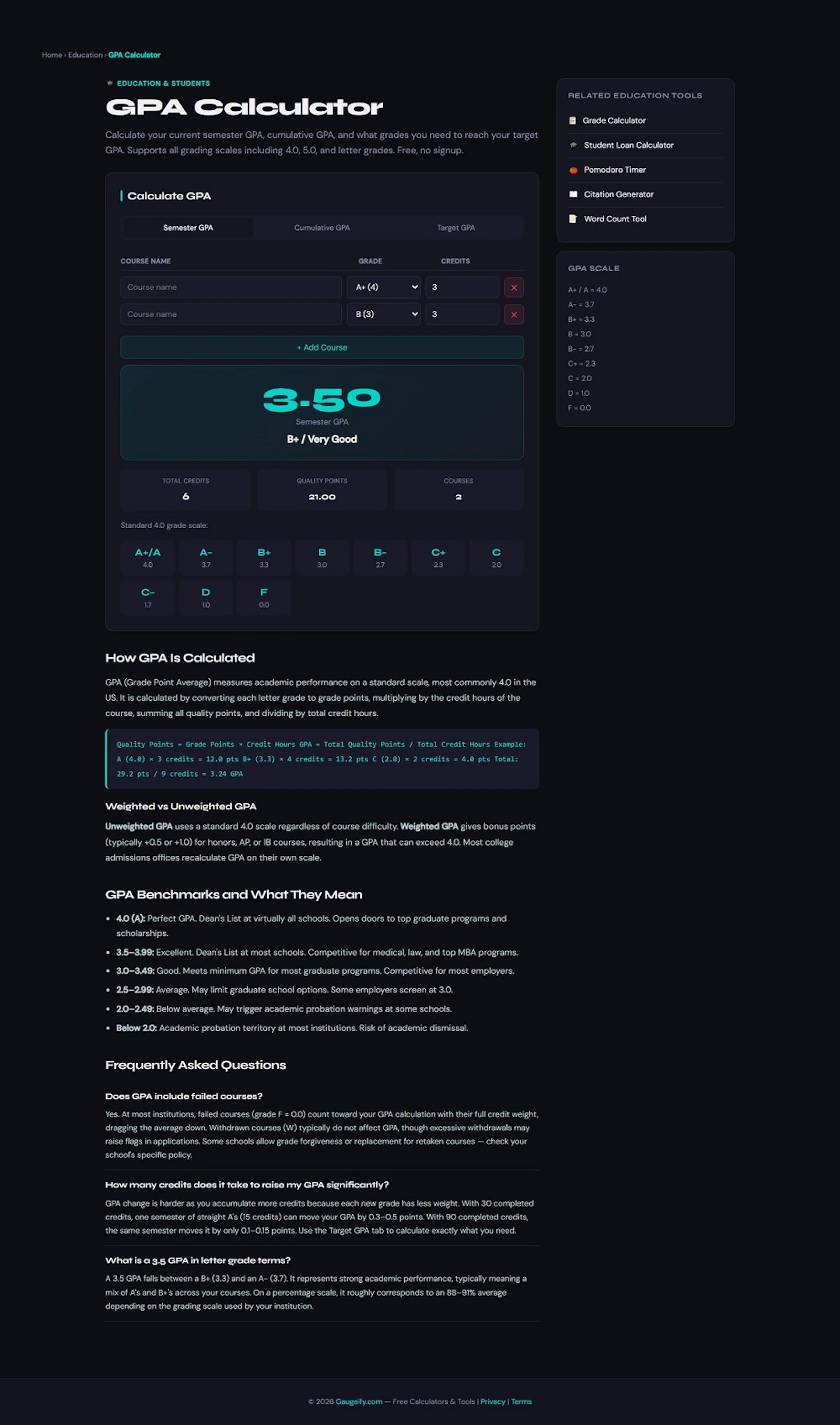 Gaugeify Free Online Tools & Calculators screenshot 3