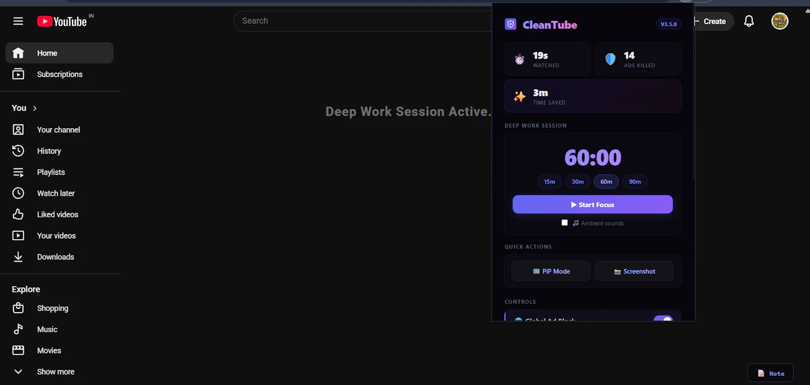 CleanTube screenshot 2