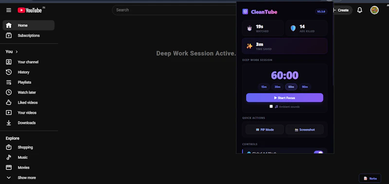 CleanTube screenshot 2