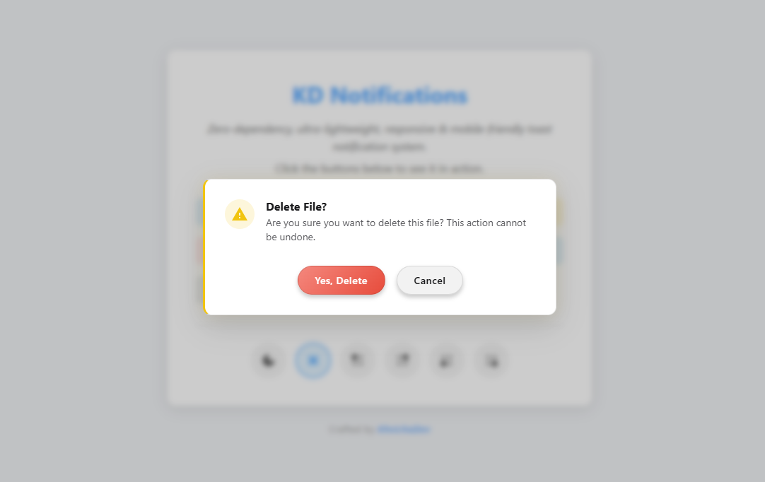 KD Notifications - Screenshot 3 showing product features and functionality