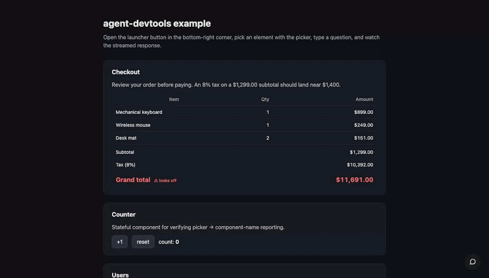 agent-devtools screenshot 1