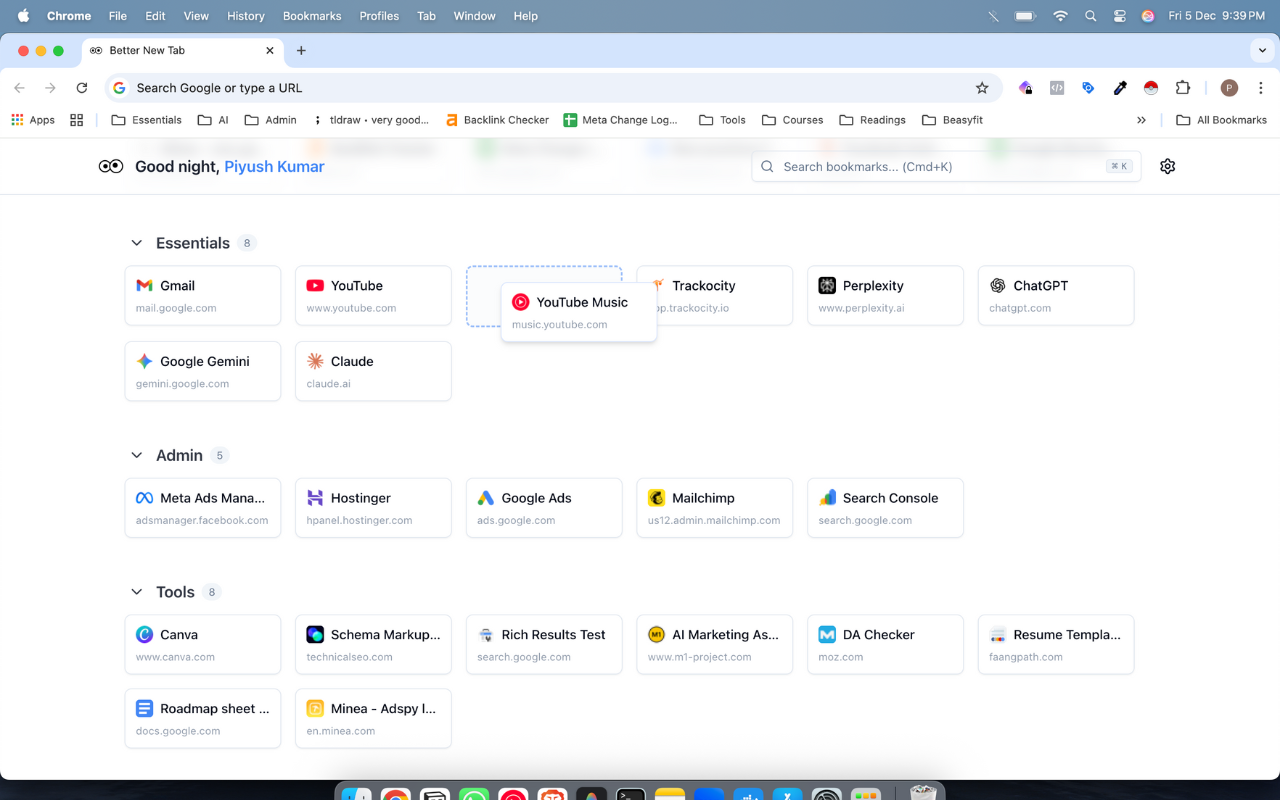 Better New Tab - Screenshot 4 showing product features and functionality