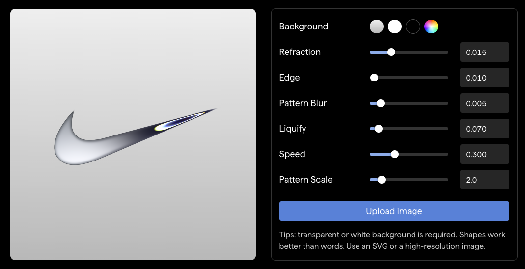 وسائط المعدن السائل - حول شعارك إلى معدن Apple Liquid 4
