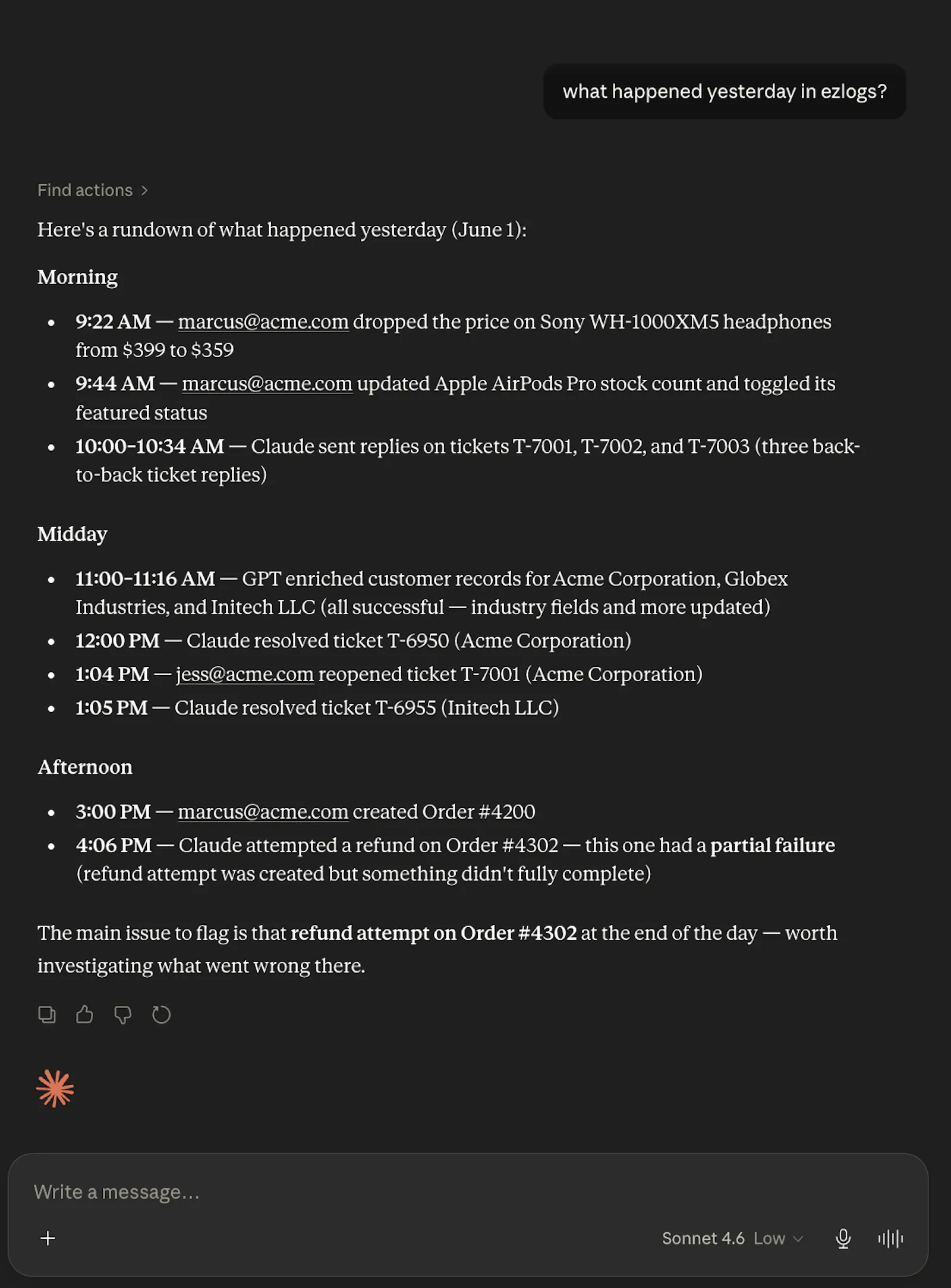 EZLogs screenshot 2