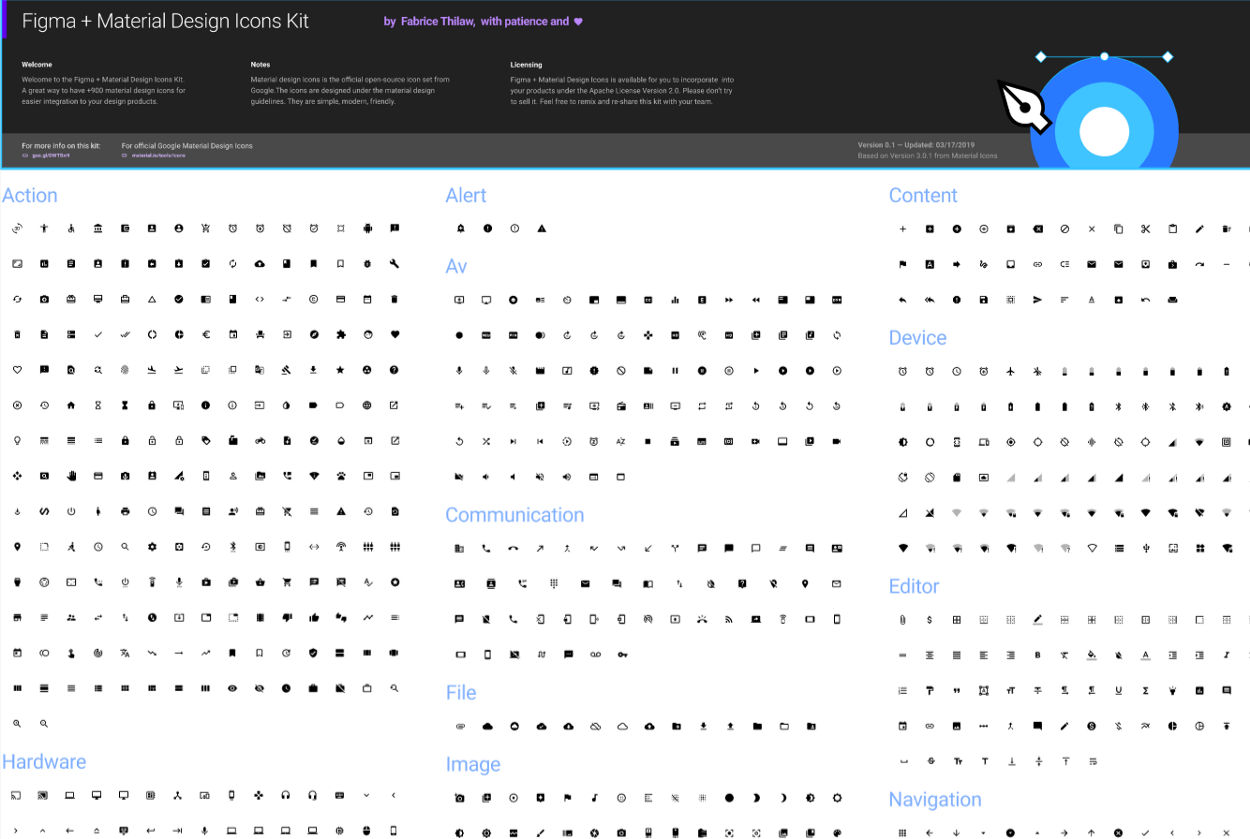 Figma+Material Design Icons Kit gallery image