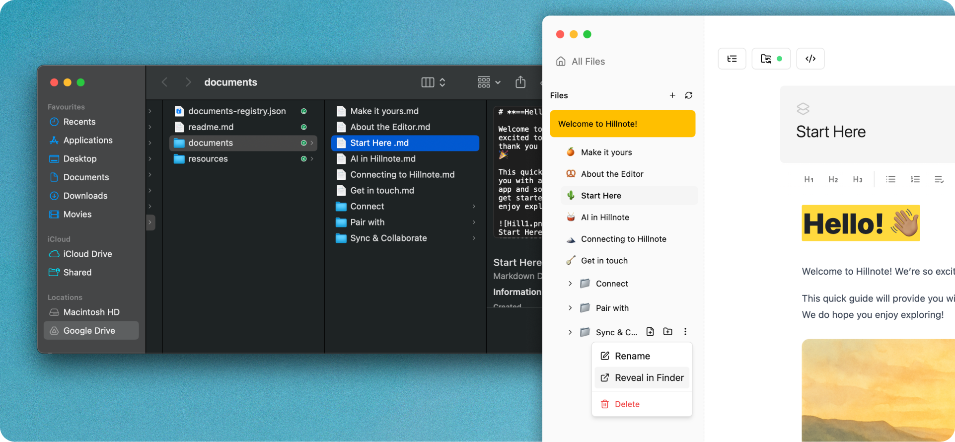 Hillnote - Screenshot 2 showing product features and functionality
