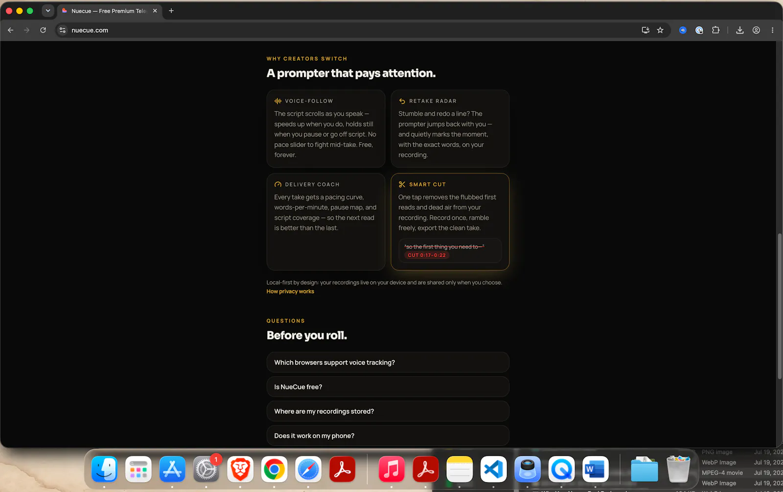 Nuecue — Voice-Aware Teleprompter screenshot 3