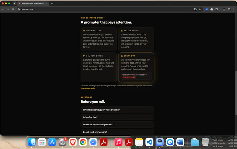 Nuecue — Voice-Aware Teleprompter screenshot 3