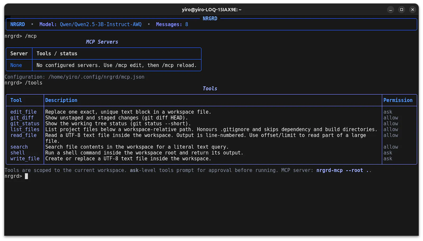 Neurogrid TUI screenshot 5