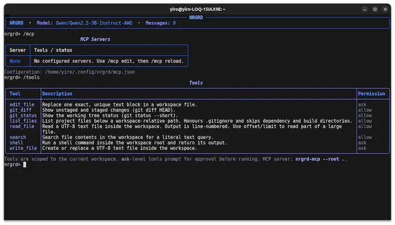 Neurogrid TUI screenshot 5