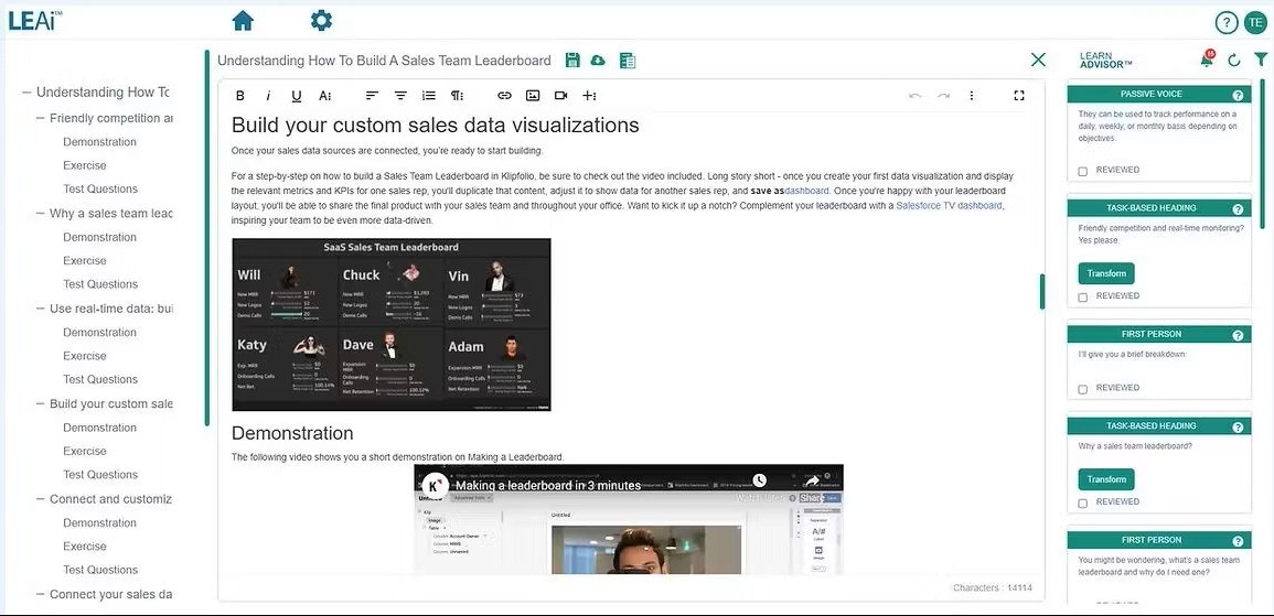 Learnexperts - Automatisieren Sie das Unterrichtsdesign und bauen Sie schnelleres Training schneller! Medien 2