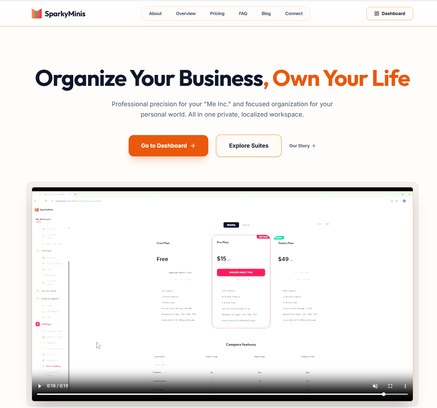 SparkyMinis - Main product screenshot demonstrating key features and user interface