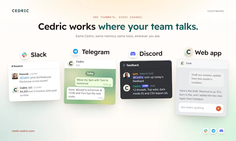 Cedric AI Teammate for Startups screenshot 2