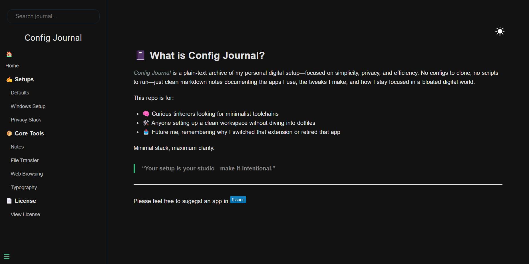 Config-Journal