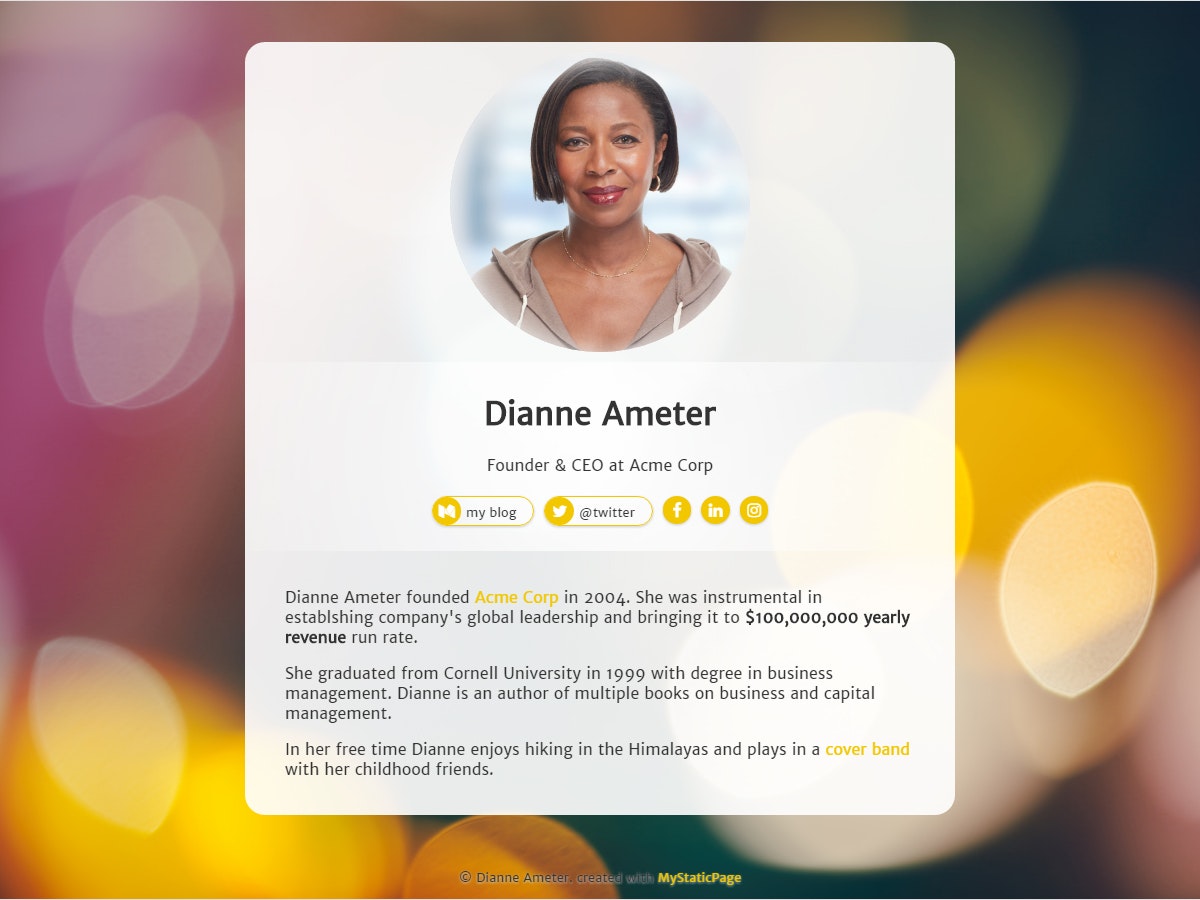 My Static Page gallery image