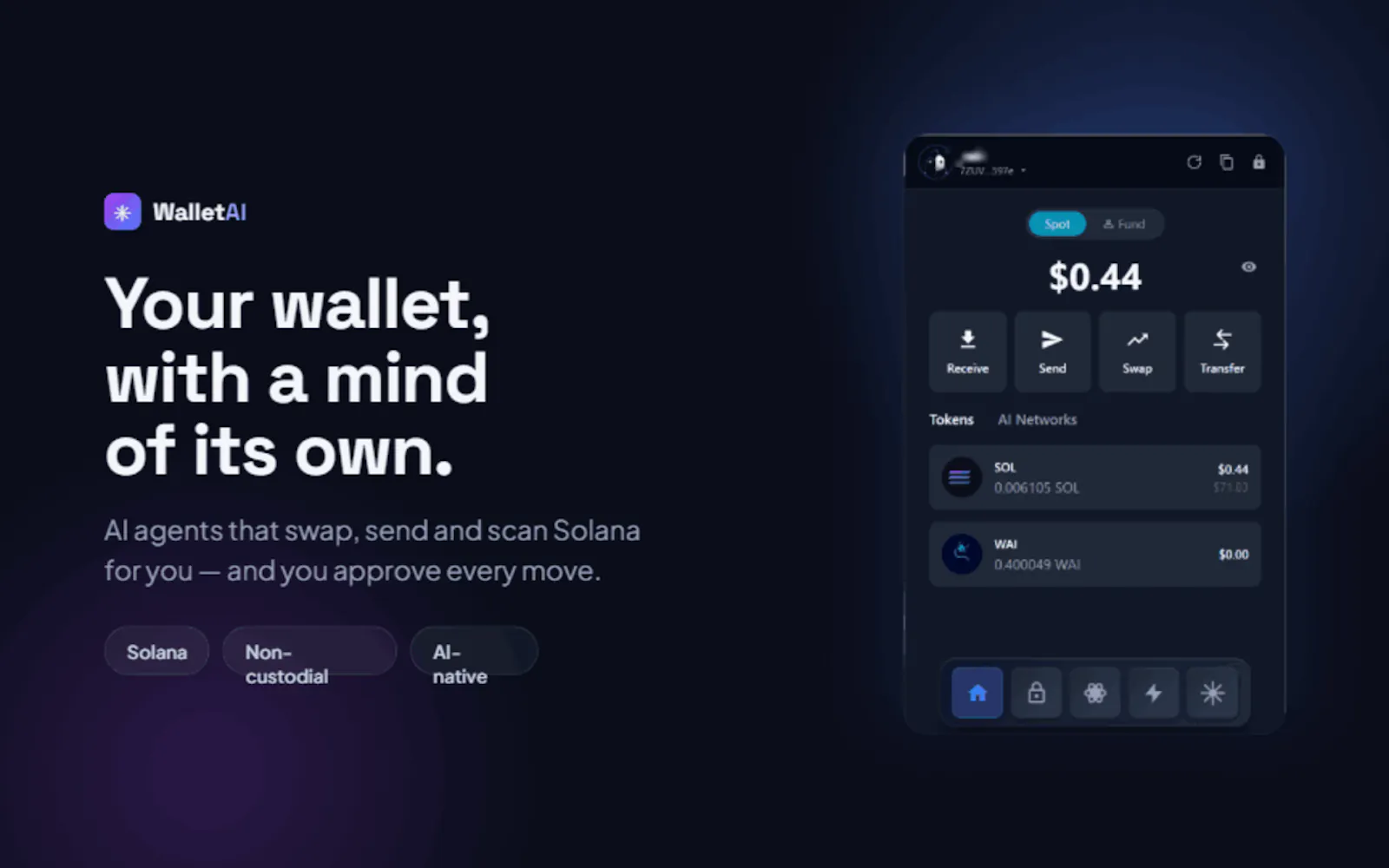 First built-in Agentic AI Wallet screenshot 7
